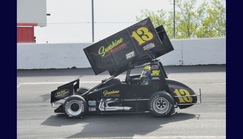 Joe Liguori (13) has won in everything he's driven during his career, including a pavement sprint car. This season he's chasing a championship with Must See Racing.